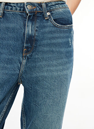 Tommy Hilfiger Yüksek Bel Skinny Paça Normal İndigo Kadın Denim Pantolon WW0WW396041A4