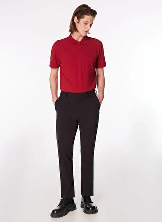 Fabrika Normal Bel Normal Paça Siyah Erkek Chino Pantolon F4SM-PNT 0720