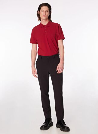 Fabrika Normal Bel Normal Paça Siyah Erkek Chino Pantolon F4SM-PNT 0720