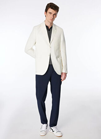 Fabrika Comfort Regular Fit Kırık Beyaz Erkek Düz Ceket FC4SM-CKT 0801