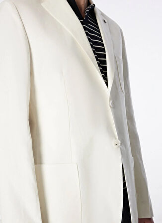 Fabrika Comfort Regular Fit Kırık Beyaz Erkek Düz Ceket FC4SM-CKT 0801