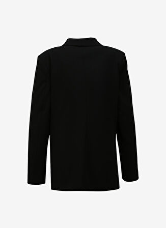 Siyah Kadın Şal Yaka Bol Kesim Ceket F3WL-CKT W12