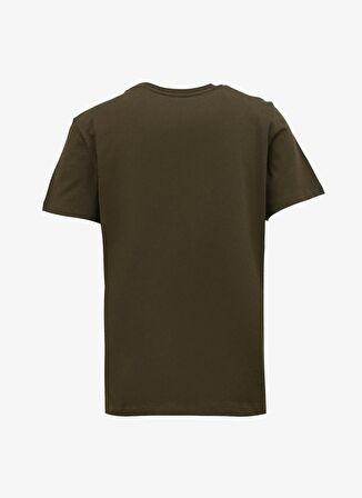 Fabrika Bisiklet Yaka Baskılı Haki Kadın T-Shirt F4SL-TST0726