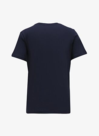 Fabrika Bisiklet Yaka Baskılı Lacivert Kadın T-Shirt F4SL-TST0717