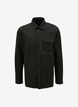 Fabrika Basic Gömlek Yaka Düz Siyah Erkek Gömlek F4SM-GML 0260