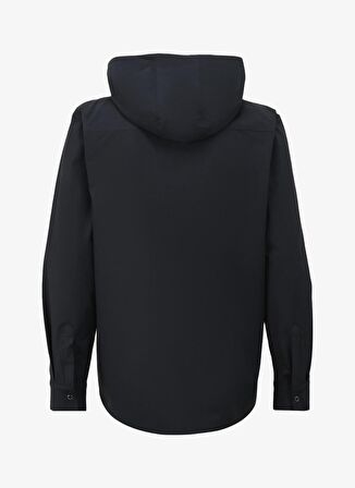 Fabrika Loose Fit Kapüşon Yaka Düz Lacivert Erkek Gömlek F4SM-GML 0113