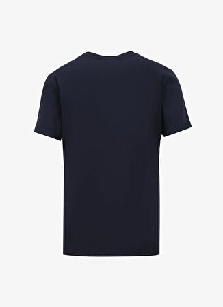 Fabrika Bisiklet Yaka Baskılı Lacivert Kadın T-Shirt F4SL-TST0670