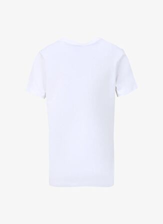 Fabrika Beyaz Kadın Bisiklet Yaka Basic T-Shirt F4SL-TST0912