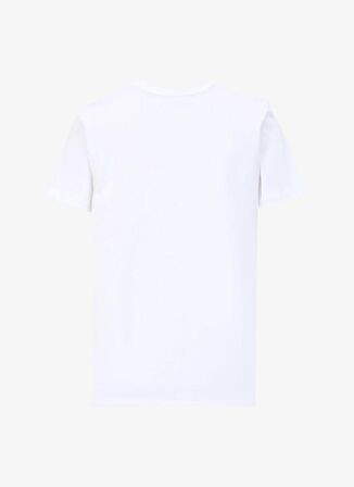 Fabrika Beyaz Kadın Bisiklet Yaka Basic T-Shirt F4SL-TST0362