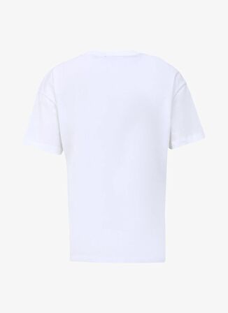 Fabrika Beyaz Kadın Bisiklet Yaka Basic T-Shirt F4SL-TST0911