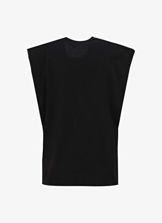 Fabrika Bisiklet Yaka Baskılı Siyah Kadın T-Shirt F4SL-TST0221