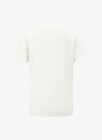 Fabrika Kırık Beyaz Kadın Bisiklet Yaka Basic T-Shirt F4SL-TST0289