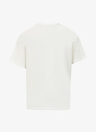 Fabrika Kırık Beyaz Kadın Bisiklet Yaka Basic T-Shirt F4SL-TST0627