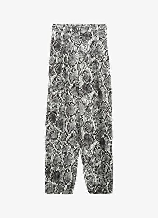 Fabrika Normal Bel Bol Kesim Siyah - Çok Renkli Kadın Pantolon F4SL-PNT0828