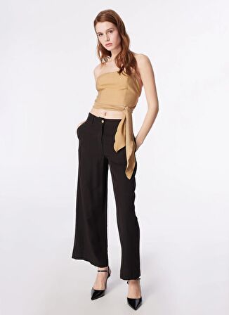 Fabrika Siyah Kadın Crop Pantolon F4SL-PNT0303