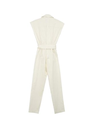 Fabrika Kırık Beyaz Kadın Basic Tulum F4SL-TLM0859