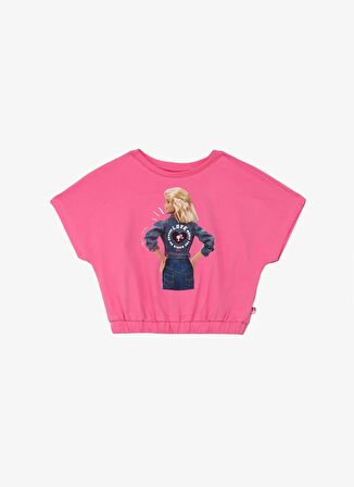 Barbie Baskılı Pembe Kız Çocuk T-Shirt BRB4SG-TST6010