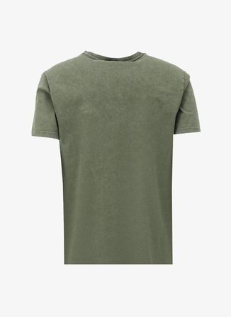 Jeep Haki Erkek Bisiklet Yaka Relaxed Baskılı T-Shirt C4SM-TST4707