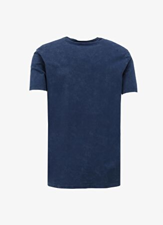 Jeep Lacivert Erkek Bisiklet Yaka Relaxed Baskılı T-Shirt C4SM-TST4707
