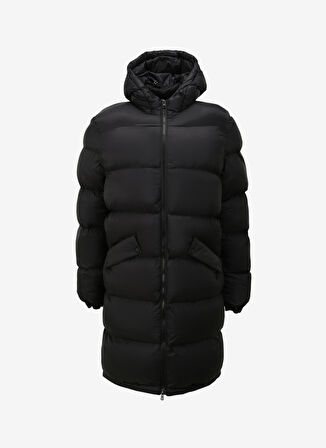 Newbrand Yapay Zeka Siyah Erkek Kapüşonlu Kaban F3WM-KBNF03