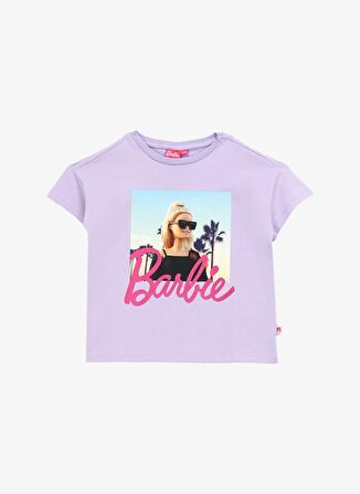 Barbie Baskılı Lila Kız Çocuk T-Shirt BRB4SG-TST6017