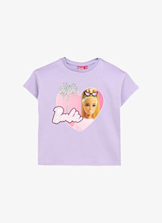 Barbie Baskılı Lila Kız Çocuk T-Shirt BRB4SG-TST6007