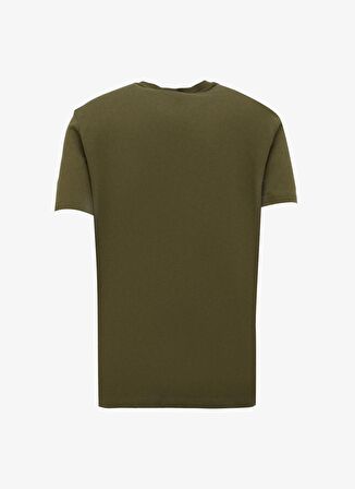 Jeep Bisiklet Yaka Baskılı Haki Erkek T-Shirt J4SM-TST7255