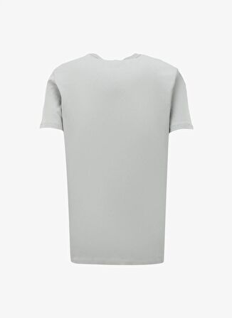 Jeep Bisiklet Yaka Baskılı Gri Erkek T-Shirt J4SM-TST7235