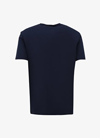 Jeep Bisiklet Yaka Baskılı Lacivert Erkek T-Shirt J4SM-TST7235