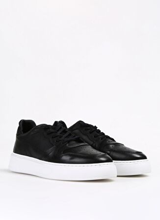 Fabrika Siyah Erkek Deri Sneaker AELI