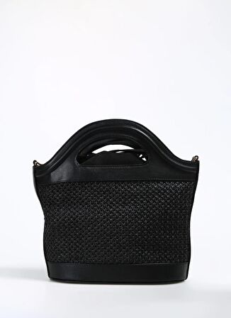 Fabrika Siyah Kadın 30x19x12 cm Çapraz Çanta STRAW-GRIM