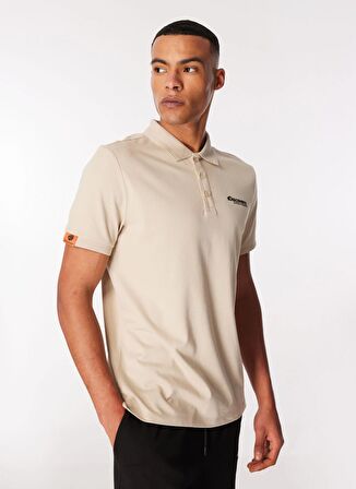Discovery Expedition Düz Bej Erkek Polo T-Shirt D4SM-TST3248