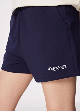 Lacivert Kadın Basic Sweat Şort D4SL-SHT3052