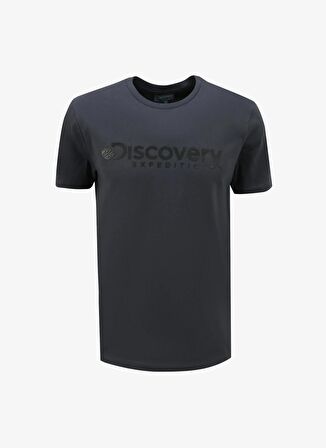 Discovery Expedition Antrasit Erkek Bisiklet Yaka T-Shirt D4SM-TST3290