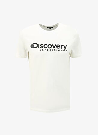 Beyaz Erkek Bisiklet Yaka T-Shirt D4SM-TST3290