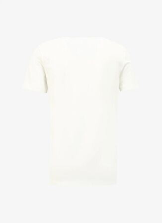 Beyaz Erkek Bisiklet Yaka T-Shirt D4SM-TST3290