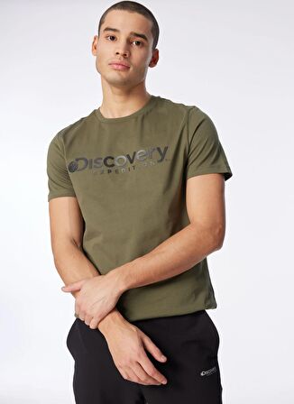 Discovery Expedition Haki Erkek Bisiklet Yaka T-Shirt D4SM-TST3290