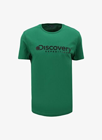 Discovery Expedition Yeşil Erkek Bisiklet Yaka T-Shirt D4SM-TST3290