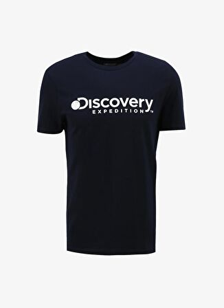 Discovery Expedition Lacivert Erkek Bisiklet Yaka T-Shirt D4SM-TST3290