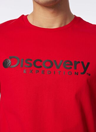 Discovery Expedition Kırmızı Erkek Bisiklet Yaka T-Shirt D4SM-TST3290