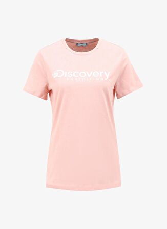 Açık Pembe Kadın Bisiklet Yaka T-Shirt D4SL-TST3053