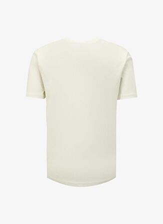 Discovery Expedition Beyaz Erkek Bisiklet Yaka Relaxed Baskılı T-Shirt D4SM-TST3281