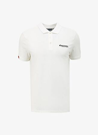 Discovery Expedition Beyaz Erkek Basic Polo T-Shirt D4SM-TST3248