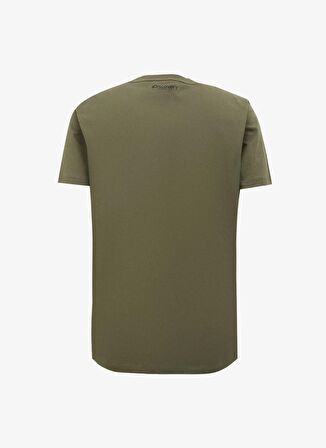 Discovery Expedition Haki Erkek Bisiklet Yaka Relaxed Baskılı T-Shirt D4SM-TST3258