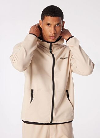 Bej Erkek Kapüşonlu Relaxed Sweatmont DS4M-SWT3232