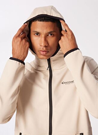 Bej Erkek Kapüşonlu Relaxed Sweatmont DS4M-SWT3232