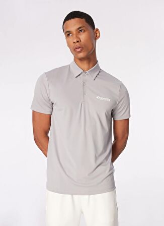 Discovery Expedition Düz Gri Erkek Polo T-Shirt D4SM-TST3242