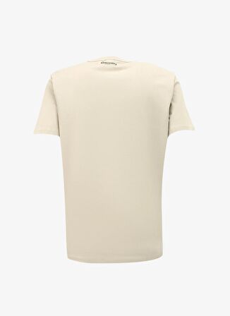 Discovery Expedition Bej Erkek Bisiklet Yaka Relaxed Baskılı T-Shirt D4SM-TST3258
