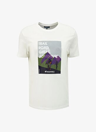 Beyaz Erkek Relaxed Baskılı T-Shirt D4SM-TST3263