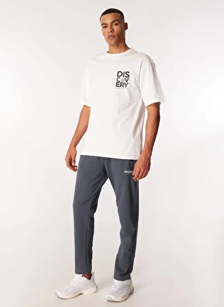 Beyaz Erkek Bisiklet Yaka Loose Fit T-Shirt D4SM-TST3268